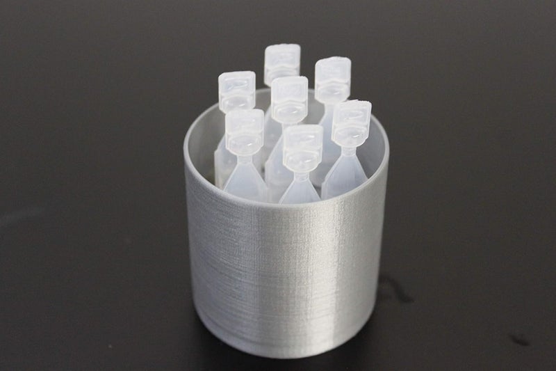 Znet3D Eye Drops Holder & Storage w/lid, Holds 7 Single use Disposable vials (Silver) - Image 3