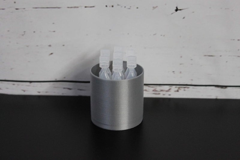 Znet3D Eye Drops Holder & Storage w/lid, Holds 7 Single use Disposable vials (Silver) - Image 4