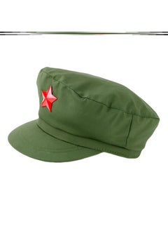 Generic Vintage Red Army Cap with Star for Kids Green five-pointed star cap 
