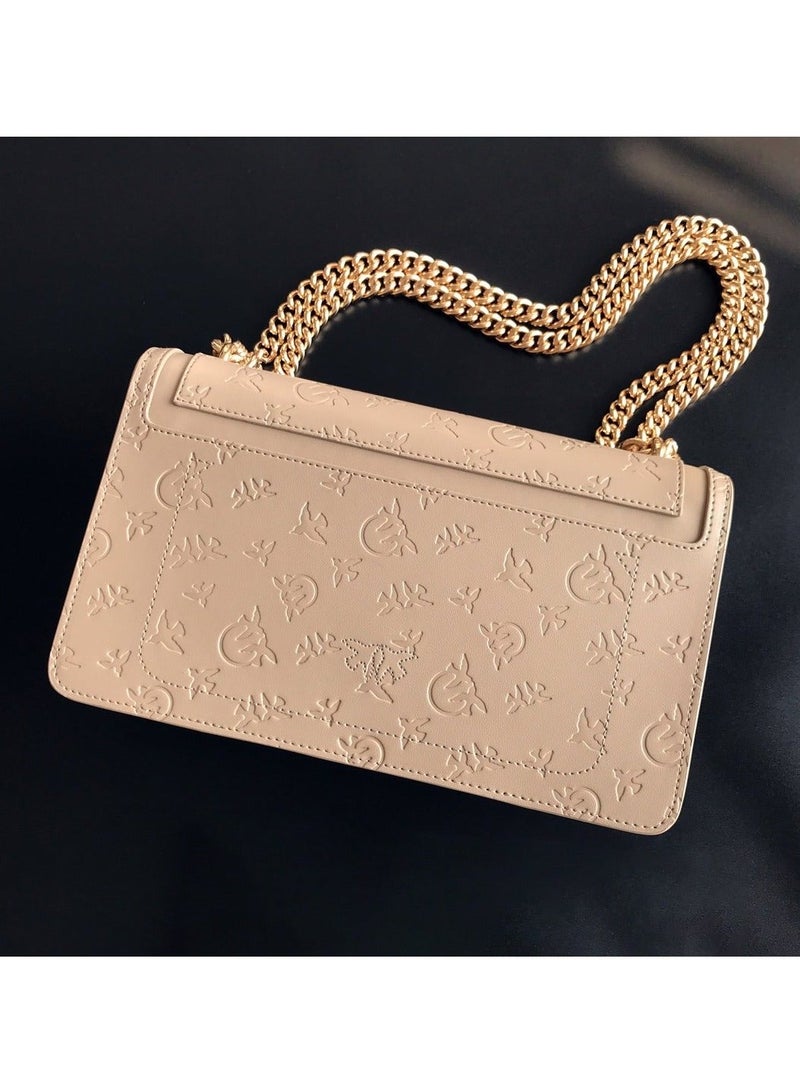 Pinko Solid Color Embossed Crossbody Shoulder Bag 21*11*7cm - Image 2