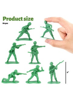 3 otters 80Pcs Army Men Action Figures, Plastic Army Men Toy Soldiers Men Soldier Playset For Kids Birthday  - Image 2