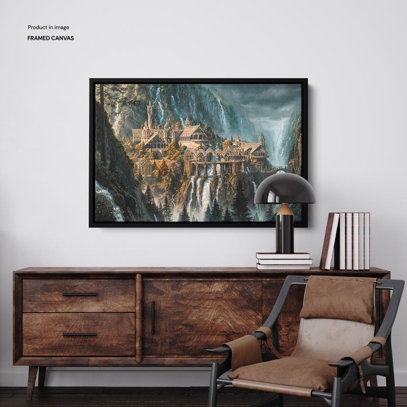 TNESSENTIAL Rivendell Wall Art, LOTR Inspired Canvas, Middle Earth Print, Rivendell Landscape, Bookish Gift, Lord in search of the ring - Image 3