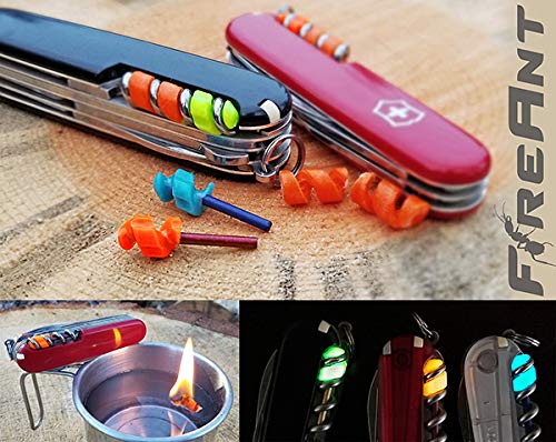 Tortoise Gear FireAnt 3 Pack - Fire Starter and Tinder System for Swiss Army Victorinox Knives (Orange Glow) - Image 2