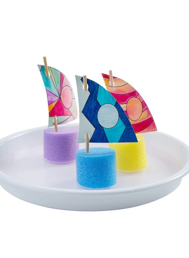 Fun Express Color Your Own Pool Noodle Boat Craft Kit, 12 Pieces - Image 3