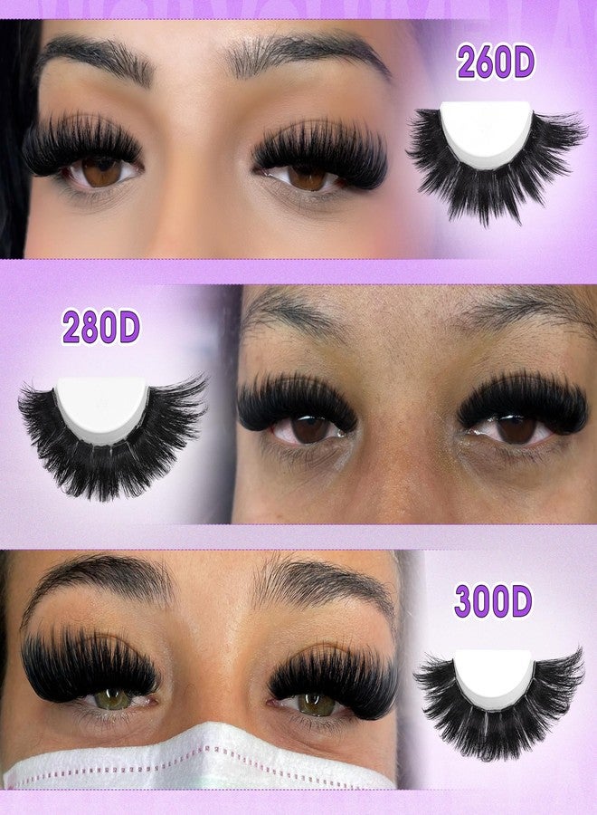 Boahankuke Lash Clusters 260D+280D+300D Volume Eyelash Clusters Extensions Wispy Lashes Clusters Long 14-24MM Fluff Cluster Lashes Spike Individual Lashes Thick Lash Extension Mink Cluster Eyelash by Boahankuke - Image 3