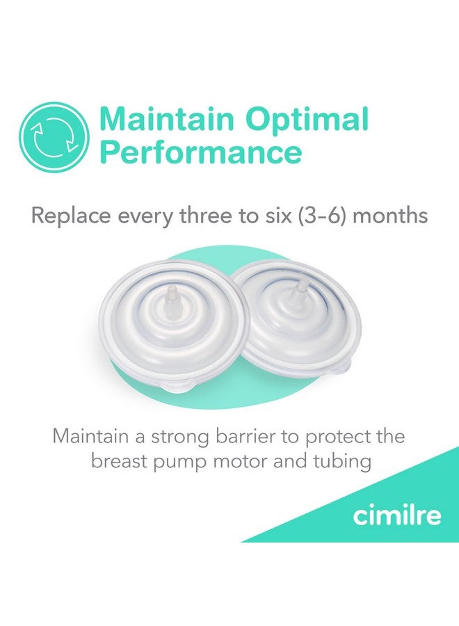 Cimilre Backflow Protectors, Silicone Backflow Protector Membrane Keeps Air, Moisture & Breast Milk from Entering Tubing & Breast Pump Motor (Set of 2) - Image 3