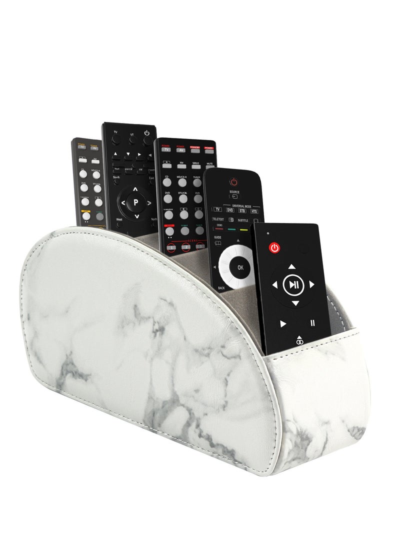 M MIAOYAN Modern Creative Purple Fan-Shaped Multifunctional Organizer Box – Large Capacity Remote & Desk Holder  - Image 4