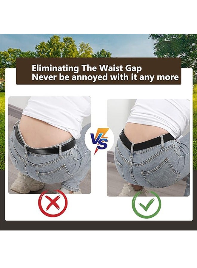 4Pcs Women Elastic Stretch Belts, Men No Buckle Elastic Waist Belt, Invisible Belts with Flat Buckle for Jeans Pants Dresses, No Bulge  - Image 5