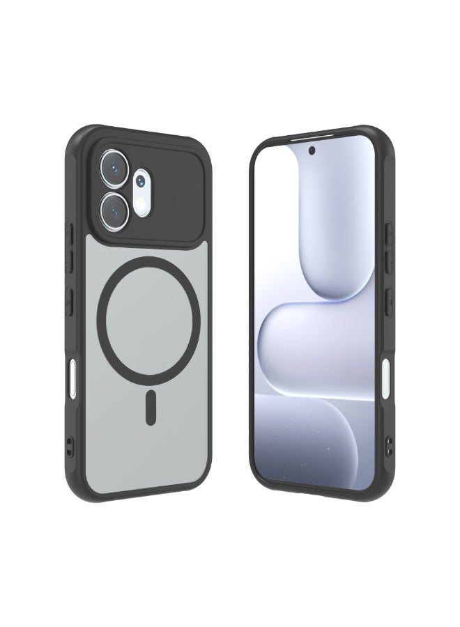 CoomBe for Honor 600 Case, Upgraded Full Camera Protection, Compatible with Mag-safe, Slim Translucent Matte Back Soft Bumper Phone Cover for Honor 600 Lite (Black) - Image 2