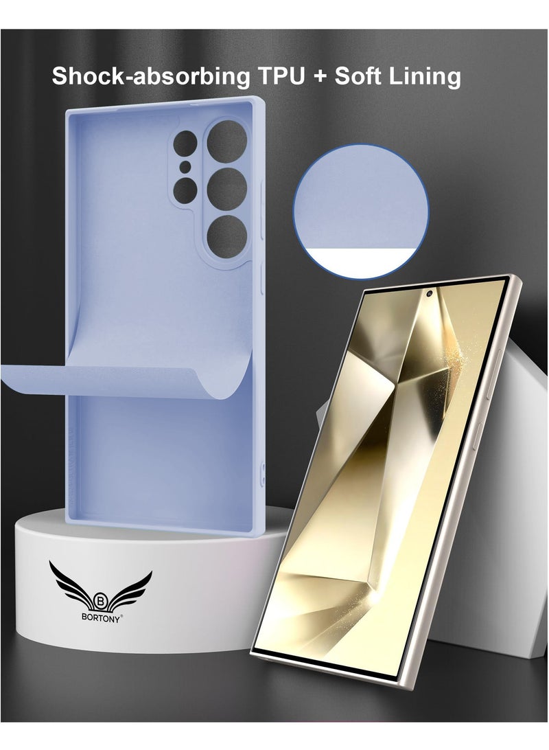 BORTONY Samsung S24 Ultra Case Liquid Soft Silicone Gel Rubber Galaxy S24 Ultra Cover Anti Scratch Military-Grade Drop-Proof Protective Case for Samsung Galaxy S24 Ultra 6.8 Inch - Image 5