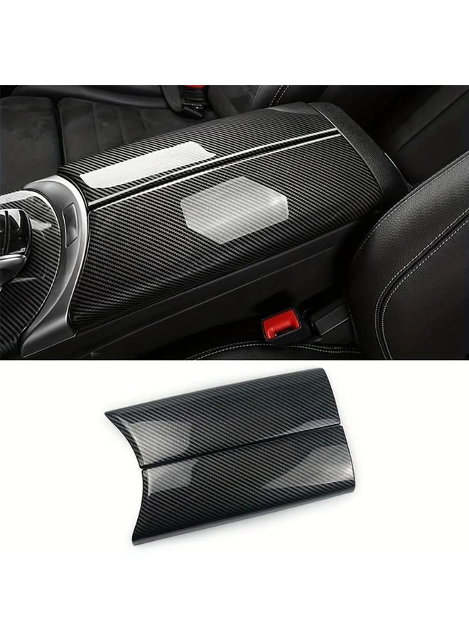 Carbon Fiber Center Console Armrest Cover For Mercedes C Class W205 GLC X253 2015 2021 - Image 4