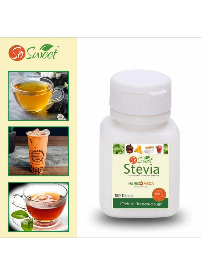 So Sweet - 500 Tablet 100% Natural Sweetener For Weight Diabetes Keto Management Sugarfree Zero Calories Made Out Of Stevia Leaf Extract (Meethi Tulsi) - Image 1
