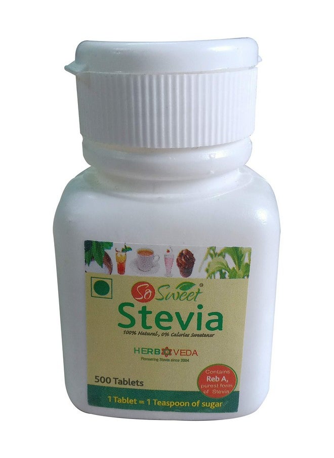 So Sweet - 500 Tablet 100% Natural Sweetener For Weight Diabetes Keto Management Sugarfree Zero Calories Made Out Of Stevia Leaf Extract (Meethi Tulsi) - Image 1