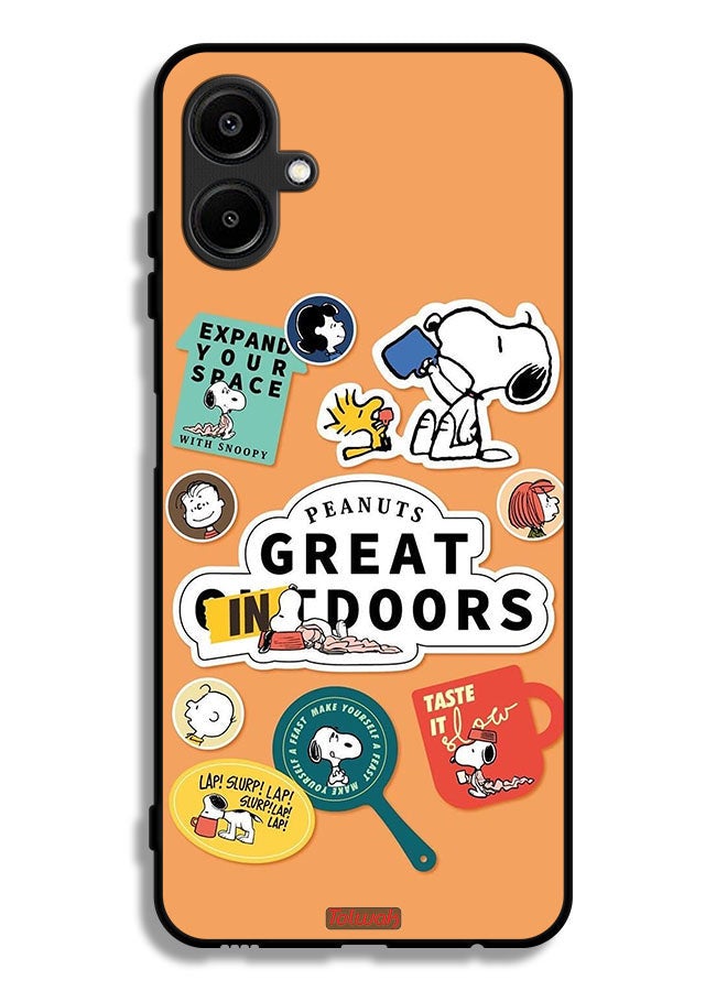 Tolwak Samsung Galaxy M06 5G Protective Case Cover Peanuts Stickers - Image 1