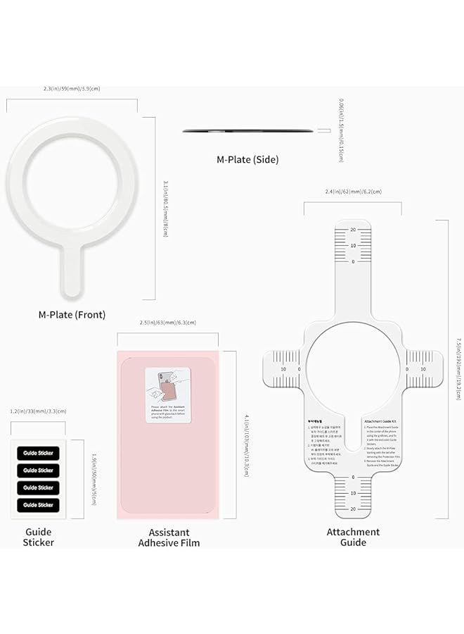 Sinjimoru Universal Magnet Sticker For All Smartphones & Iphone Series (White) - Image 5