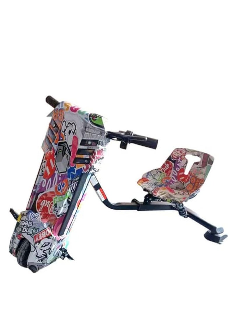 NTECH 36V Electric 360 9MPH Drifting Scooter 3-Wheel Ride On Toy Bike For Kids with Key and Lights Powered Drift Tricycle - Image 1