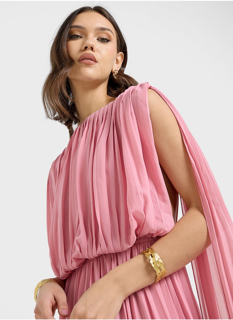 ELLA - Backless Dress With Cape Trail - Image 1