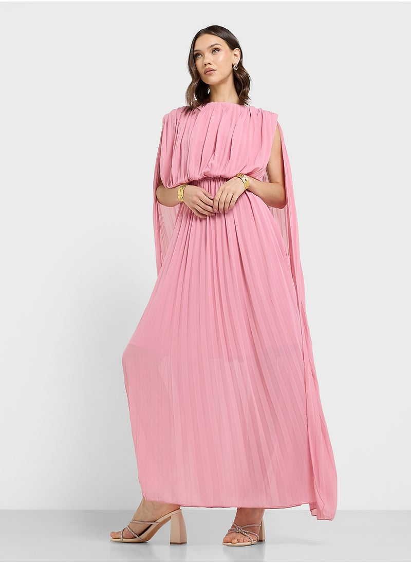 ELLA - Backless Dress With Cape Trail - Image 1