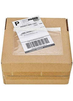 FungLam 6" X 9" Clear Adhesive Top Loading Packing List Shipping Label Envelopes Pouches (100 Pack)  - Image 2
