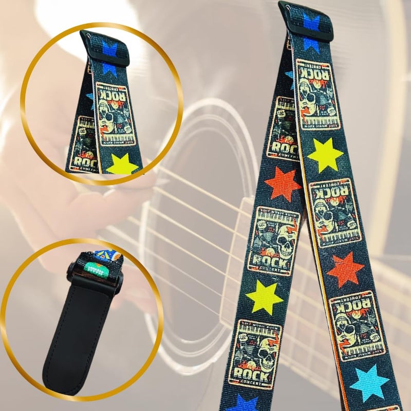 Mocking Bird Guitar Strap for Acoustic Adjustable Buckle Electric Guitar Strap Polyester Guitar Belt For Acoustic/Bass/Electric Guitars - Image 2