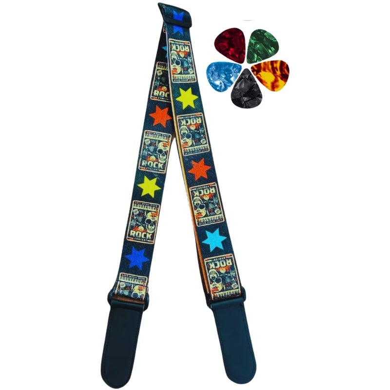 Mocking Bird Guitar Strap for Acoustic Adjustable Buckle Electric Guitar Strap Polyester Guitar Belt For Acoustic/Bass/Electric Guitars - Image 1