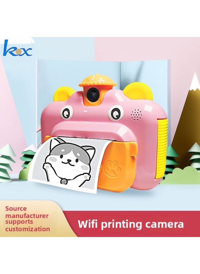 Generic Popular Children's Cartoon Polaroid Camera Children's Portable Mini SLR Digital Printing Camera-Color:32G  - Image 2