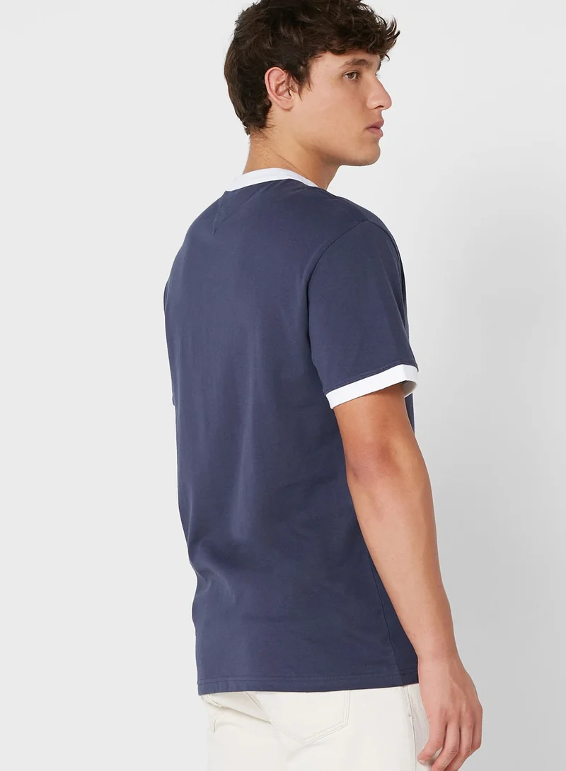 TOMMY JEANS Signature Ringer Crew Neck T-Shirt