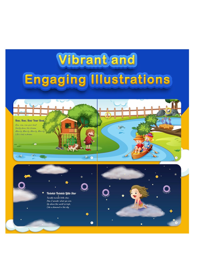 Kiddale - Pack of 2 Musical Rhymes Book| 8 Classical and 16 Bird Nursery Rhymes|28 Sounds each |Interactive Touch n Play Sound Book|Best Gift with Musical Learning for 1-3 Years|Sing Along Books - Image 1