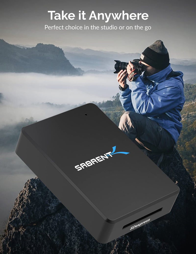 SABRENT USB 3.2 Type-C and Type-A to SD Express 7.1 Card Reader (CR-SDX7) - Image 2