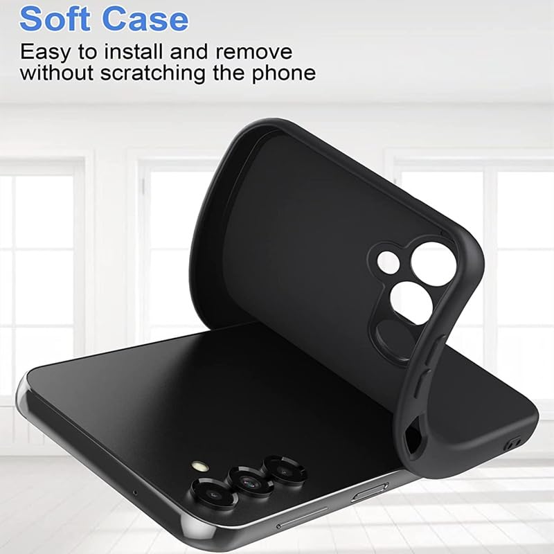 Spazy Case® Samsung Galaxy M55 5G / F55 5G Back Cover | Soft Silicone Slim Back Case Cover for Samsung Galaxy M55 5G / F55 5G - Black - Image 2