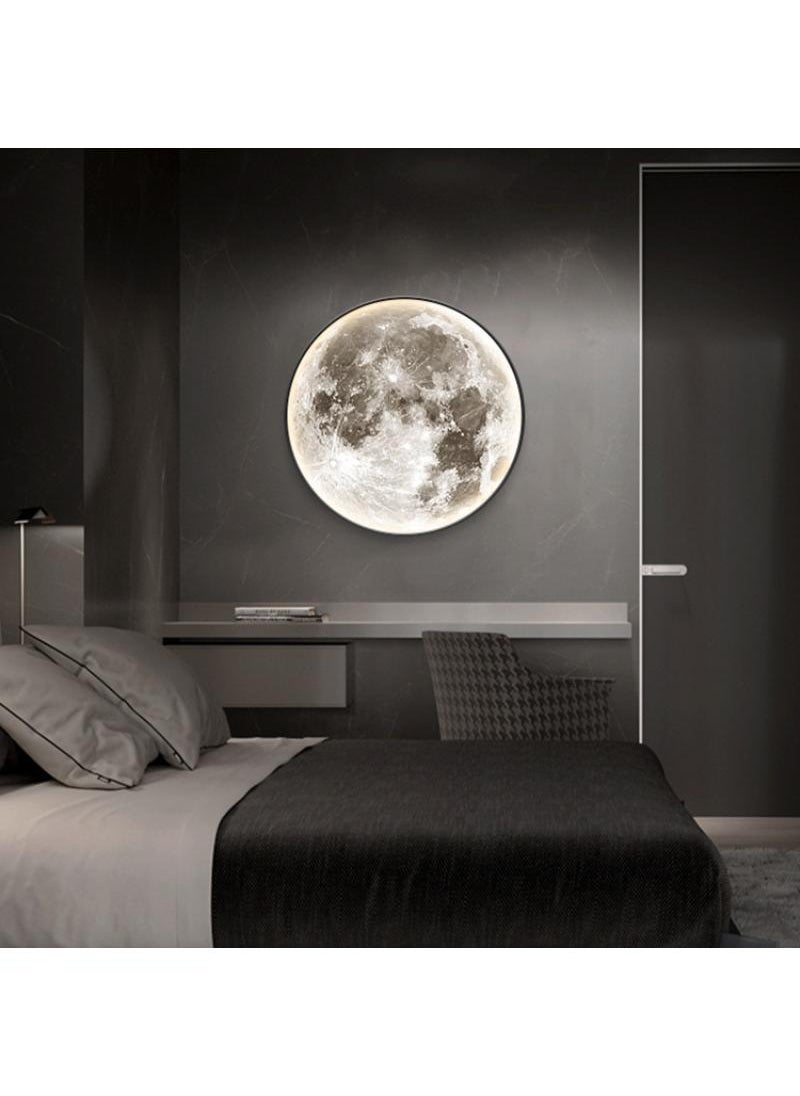 YQbest Moon Wall Lamp for Living Room Decor - Elegant Bedside Night Light for Bedroom, Nursery, and Home Decoration, Moon Phase Lighting  - Image 1