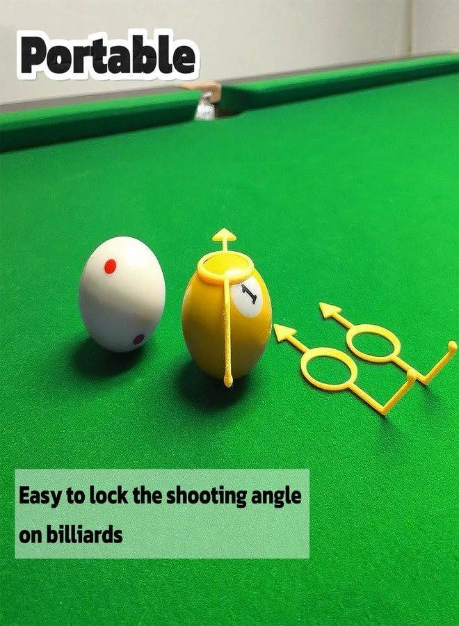 Sinkkuma Billiards Aiming Aid,Cue Shot Aiming Aid for 2-1/4" Balls,2 or 4 pcs Billiard Angle Trainer,Red or Yellow Training Pool Ball Aid (2xRed and 2xYellow) - Image 5