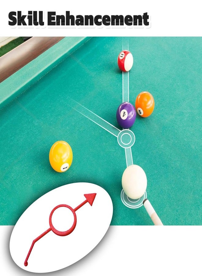 Sinkkuma Billiards Aiming Aid,Cue Shot Aiming Aid for 2-1/4" Balls,2 or 4 pcs Billiard Angle Trainer,Red or Yellow Training Pool Ball Aid (2xRed and 2xYellow) - Image 4
