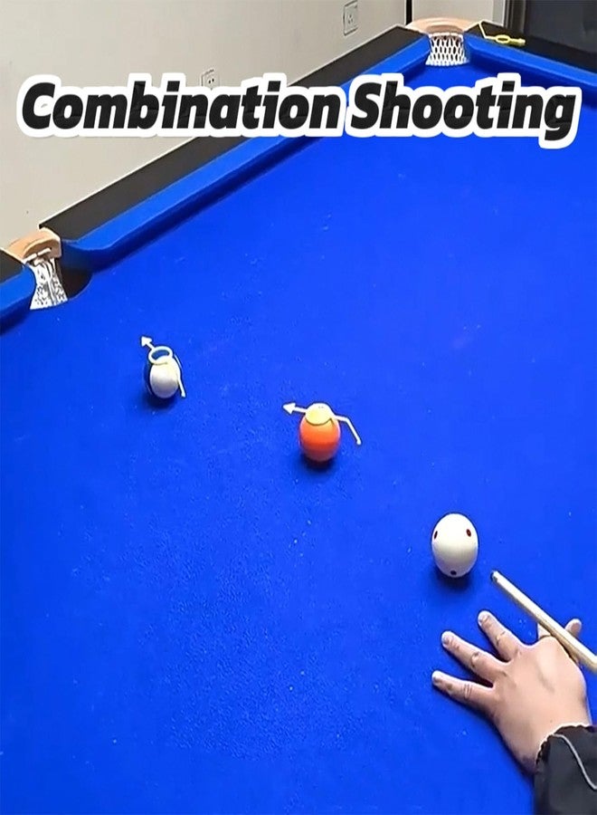 Sinkkuma Billiards Aiming Aid,Cue Shot Aiming Aid for 2-1/4" Balls,2 or 4 pcs Billiard Angle Trainer,Red or Yellow Training Pool Ball Aid (2xRed and 2xYellow) - Image 3