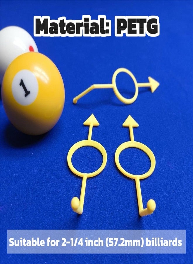 Sinkkuma Billiards Aiming Aid,Cue Shot Aiming Aid for 2-1/4" Balls,2 or 4 pcs Billiard Angle Trainer,Red or Yellow Training Pool Ball Aid (2xRed and 2xYellow) - Image 2
