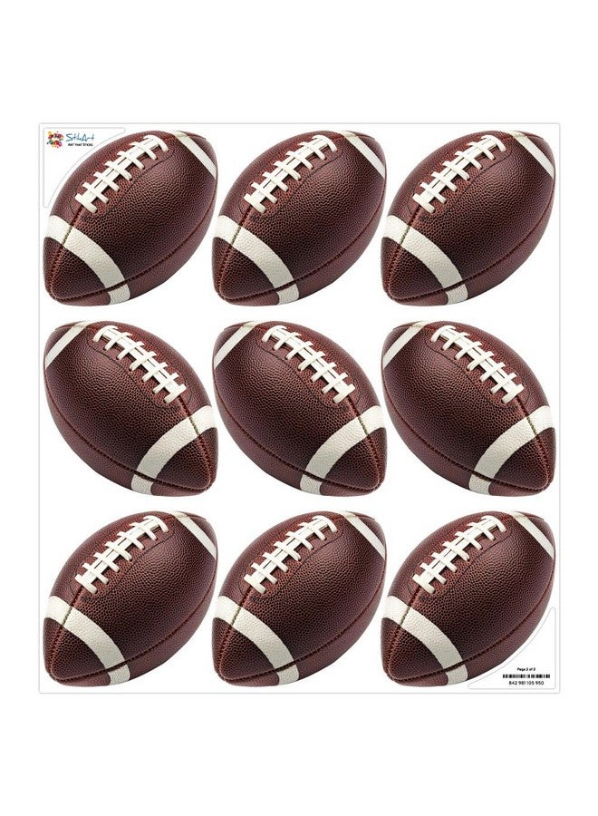 StikArt 12 Football Sticker Decals for Cars Walls Windows Laptops Doors Refrigerators (3.7" to 13") - Image 5