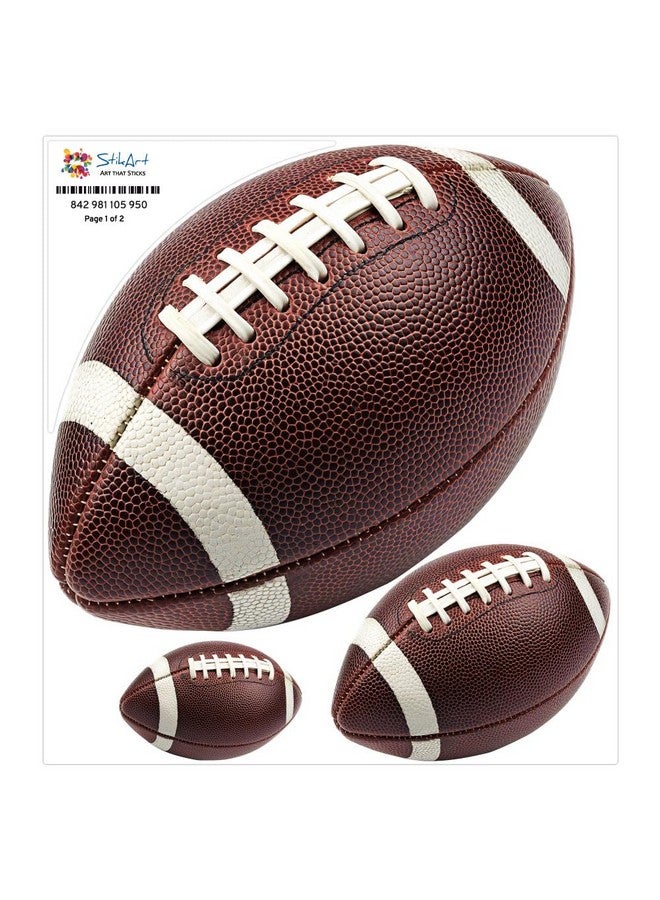StikArt 12 Football Sticker Decals for Cars Walls Windows Laptops Doors Refrigerators (3.7" to 13") - Image 4