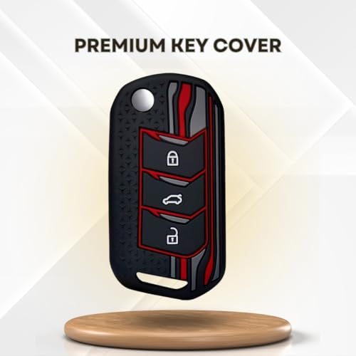 KEYCEPT Tristar Silicone Key Cover Compatible for Mahin-dra Scorpio N Classic,3Xo,Xuv 300,Marazzo,Xuv 400,Bolero,Thar Roxx,Tuv 300,Ev 3 Button Flip Key (Tristar K3). - Image 5