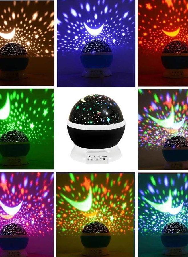 Borelor Star Night Light for Kids, 12 Color Changing Lights Modes with USB Cable, 360°Rotating Moon Star Projector Desk Lamp for Bedroom Party Decor & Girls Birthday Gift (Black) - Image 4