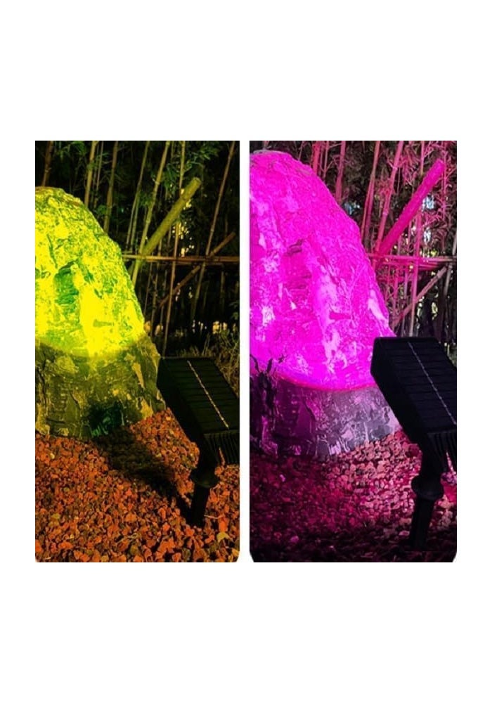 Solar Spot Lights Outdoor with 2 LEDs, IP65 Waterproof 2-in-1 Landscape & Wall Mount Lights, 3 Lighting Modes for Garden, Tree, Yard, Patio & Pathway (RGB) - Image 4