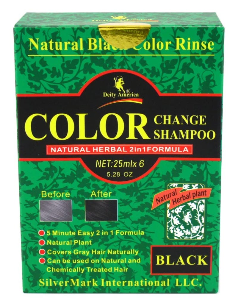 Deity Shampoo Color Change Kit Natural Herbal 2N1 Black 3 Pack