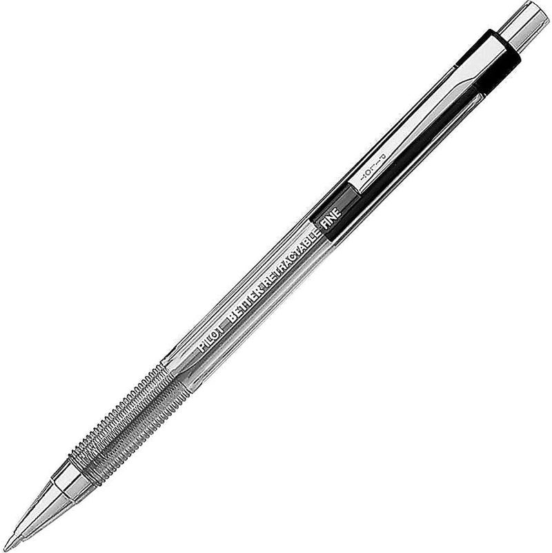 Pilot The Better Retractable Ball Point Pen, Fine Point, Black Ink, 12-Pack - Image 3