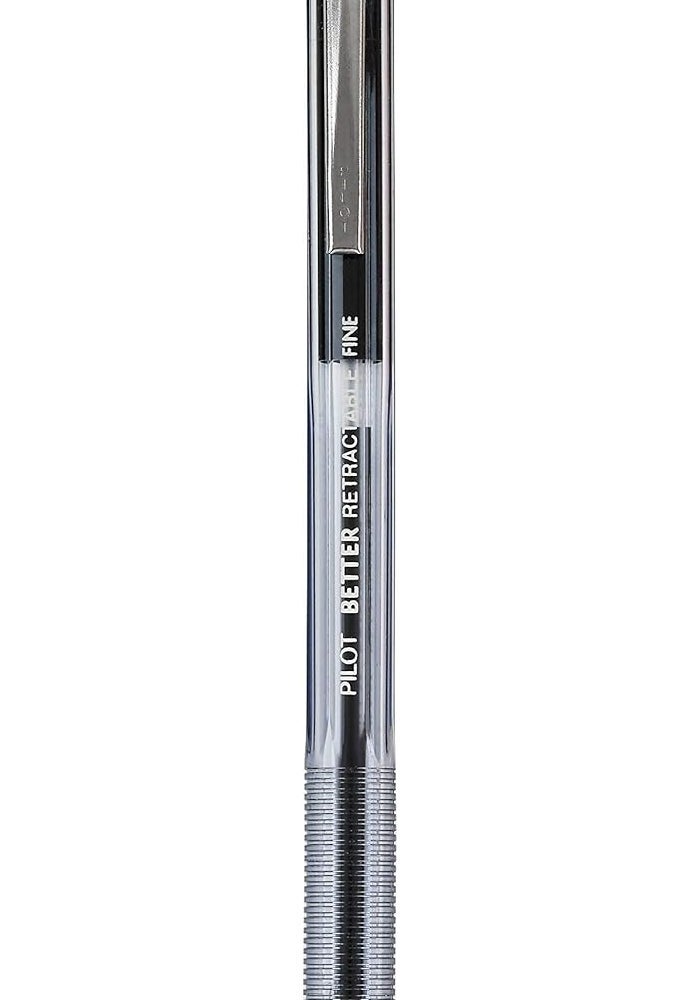 Pilot The Better Retractable Ball Point Pen, Fine Point, Black Ink, 12-Pack - Image 4