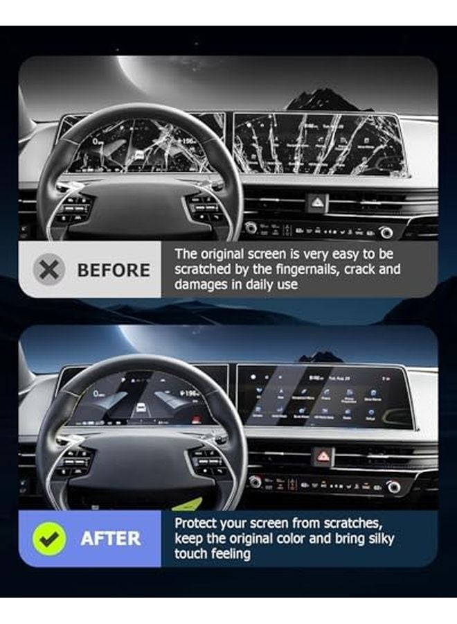 2025 Kia EV6 12.3 Inch Navi Dash Nano Touchscreen Protector 4PCS 2023 2025 Models - Image 4