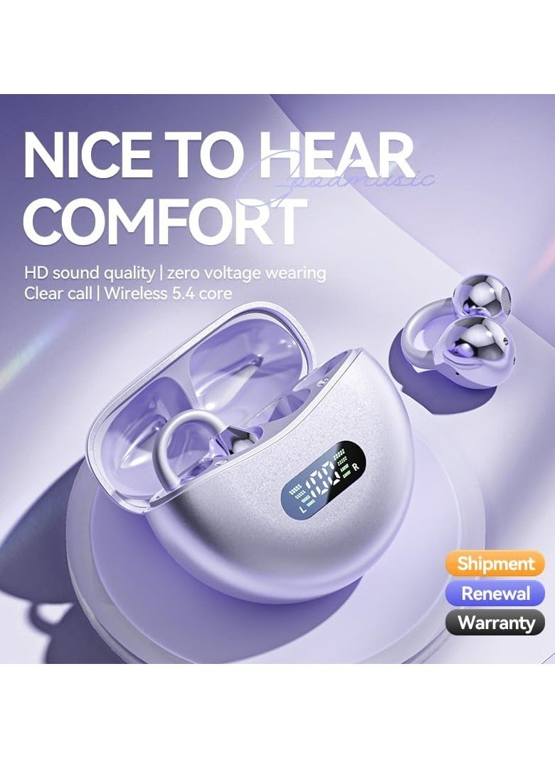 GUDOO سماعة رأس لاسلكية بتقنية البلوتوث، سماعات أذن قابلة للتثبيت، سماعة رأس ذكية لتقليل الضوضاء، مقاومة للماء، مساعد صوتي، تشغيل باللمس، مناسبة للاستماع إلى الموسيقى واللياقة البدنية - Image 5