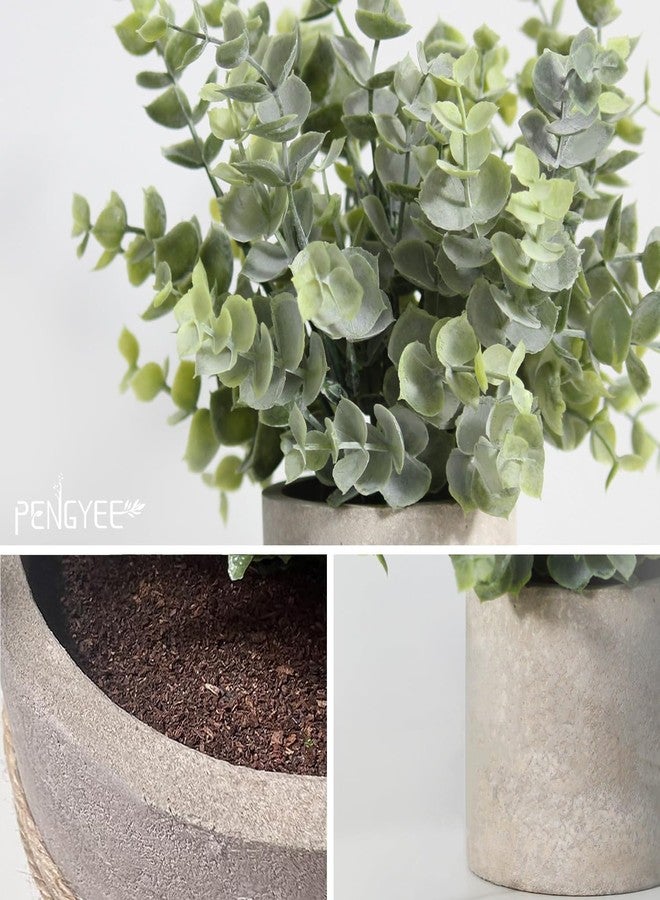 PENGYEE 3 Pack Small Fake Plants in Farmhouse Pulp Pot for Home Decor, Artificial Agave Plants Indoor, Small Faux Plants Indoor for Bathroom Bedroom Shelf Desk Office Table Kitchen Room Greenery Decor - Image 5
