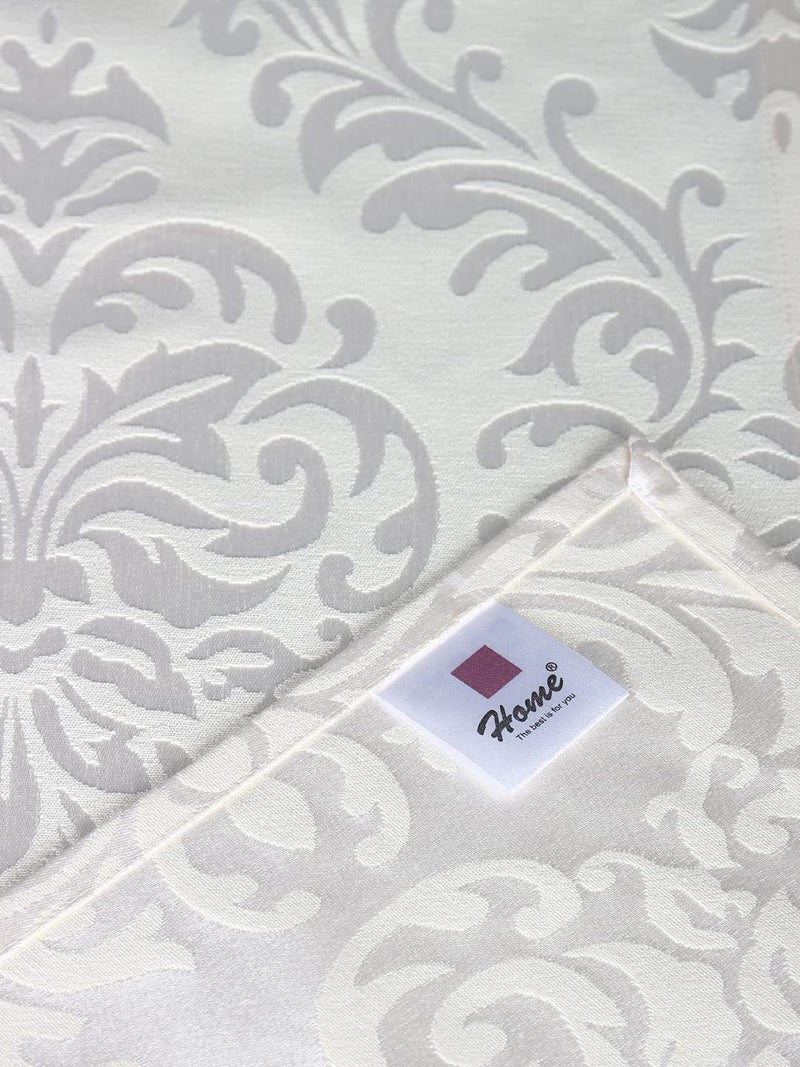 Home - The Best is for You Cotton Table Runner with Woven Damask Design (Cream_Damask, 13X84 Inch) - Pack of 1 - Image 5