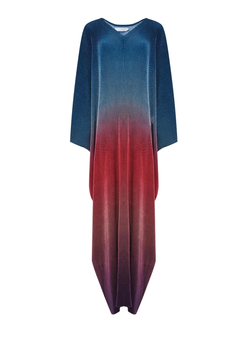 Leem  Ombre Print Plisse Kaftan for Women | Best Price UAE