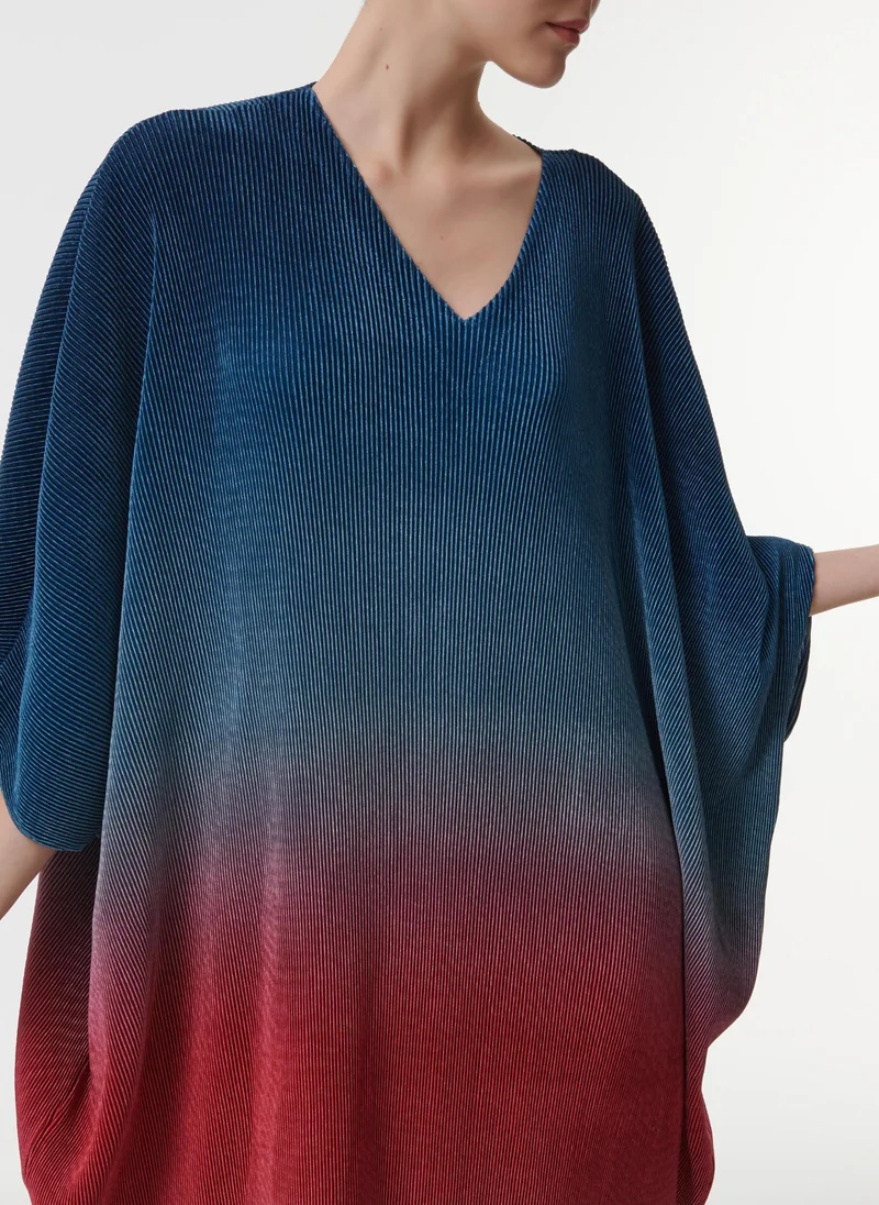 Leem  Ombre Print Plisse Kaftan for Women | Best Price UAE