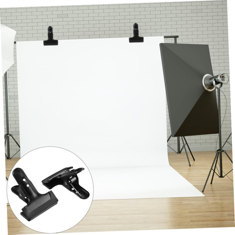 3Pcs Black Spring Clamps Lightweight Backdrop Clips for Photography Studio Home and Office Use - Image 5